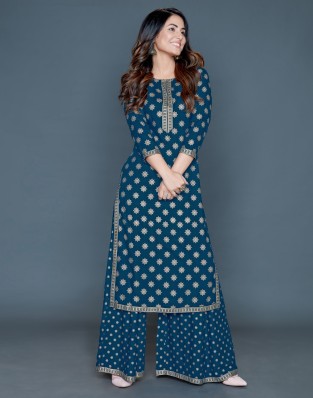 Long Kurtis With Palazzo Pants - Buy 