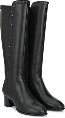 Baldinini Leather Knee Boots in Black Womens Shoes Boots Knee-high boots 