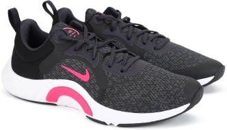 black and pink sneakers nike