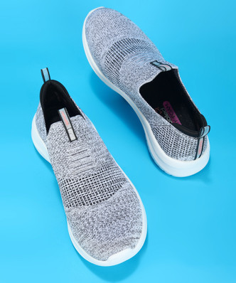 skechers ladies silver shoes