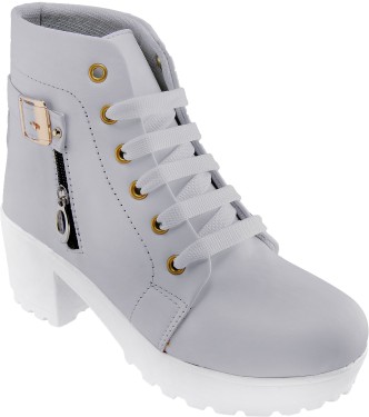 ladies long grey boots