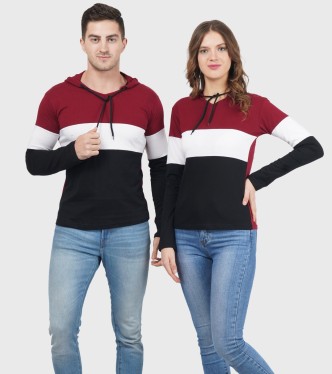 couple t shirt full sleeve with cap