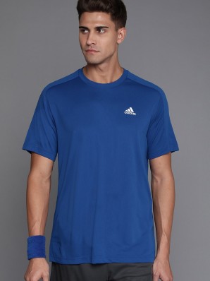 adidas Synthetik Workout PU-Coated T-Shirt für Herren Herren Bekleidung T-Shirts Langarm T-Shirts 
