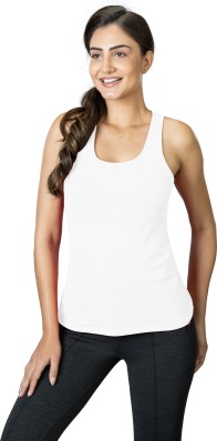 Aibrou Ladies Cotton Vest Style T-Shirt Classic Solid Color Criss Cross Cami Tank Tops 