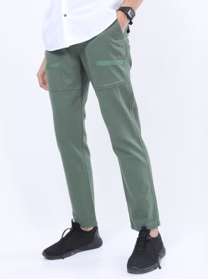 U.S. Polo Assn. Men Mint Green Slim Fit Trousers