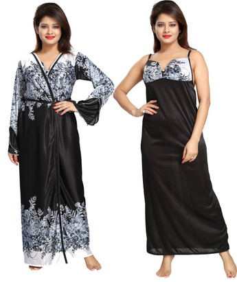 Shopping World Women Nighty with Robe 