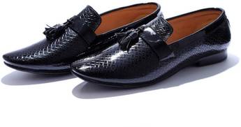 Hush Berry Oxford Patent Textured Slip On Tuxedo Comfortable