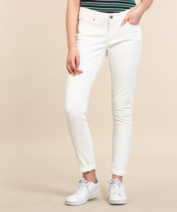Womens white jean clearance
