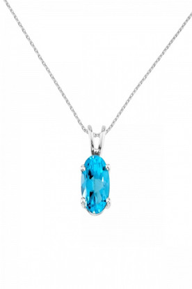Jaipur Gemstone Blue Topaz Pendant With 