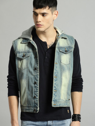 Roadster Sleeveless Washed Men Jacket 