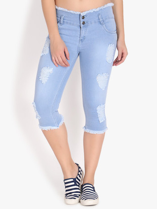 Perfect Outlet Women Denim Capri - Buy 