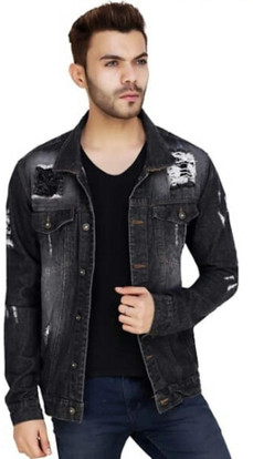 Full Sleeve Washed Men Denim Jacket 