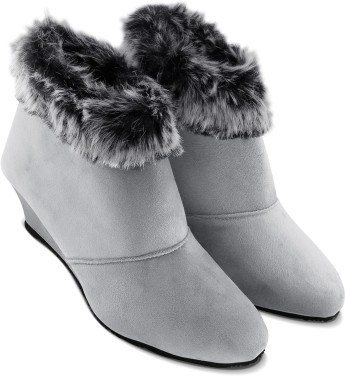 ankle length fur boots