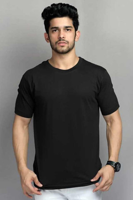 Buy Ocean Planet Solid Men Round Neck 