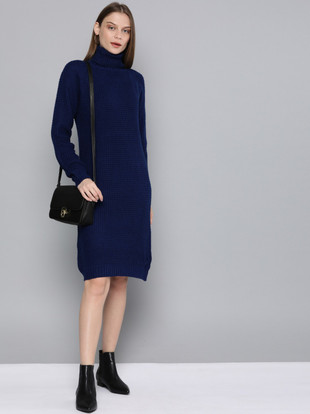 Women Sweater Dark Blue Dress 