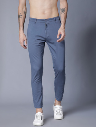HIGHLANDER Slim Fit Men Blue Trousers 
