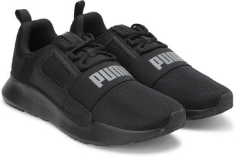 puma black wired sneakers