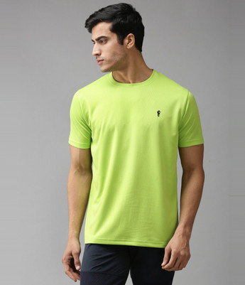 EPPE Solid Men Round Neck Green T-Shirt 