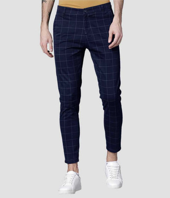 FUBAR Slim Fit Men Blue Trousers - Buy 