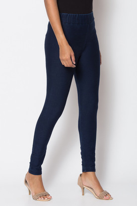 BIBA Regular Fit Women Blue Trousers 