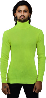 BAGHADBILLO Solid Turtle Neck Casual 