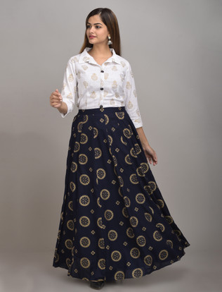 ethnic shirt and skirt