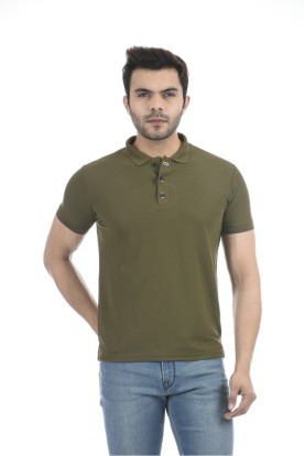 olive green t shirt polo