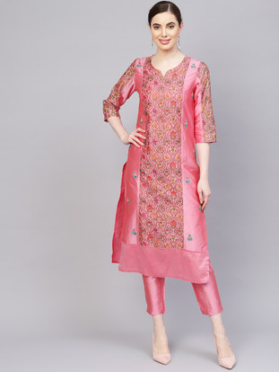 Jaipur Kurti Printed Kurta, Trouser 