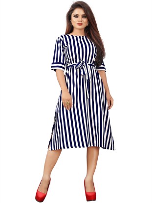 WOMEN FASHION Dresses Casual dress Print discount 73% Blue L Natura casual dress 