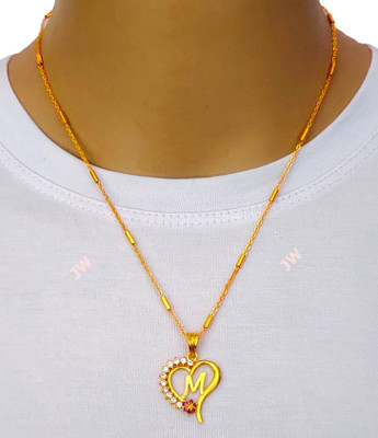 Jewel WORLD M letter locket pendants 