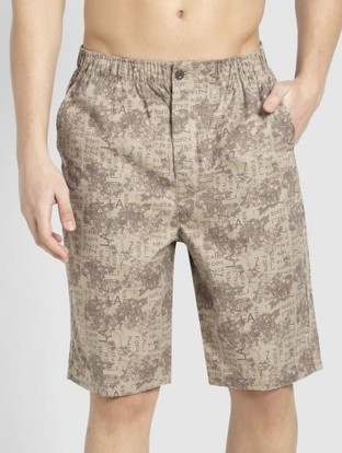 JOCKEY Printed Men Khaki, Khaki Bermuda 