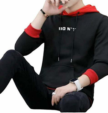 Buy Dagcros Printed Men Hooded Neck Red 
