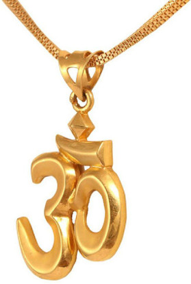 RATAN BAZAAR Om Pendant Gold Beautiful 