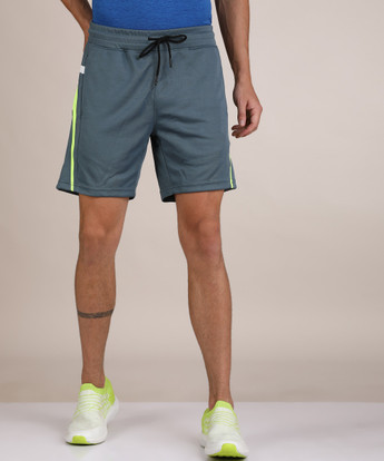 ADRENEX Solid Men Blue Sports Shorts 
