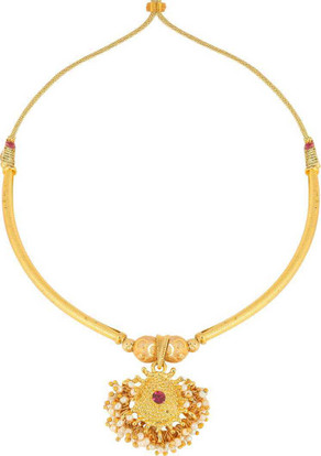 Kolhapuri Saaj Gold Plated Thushi 