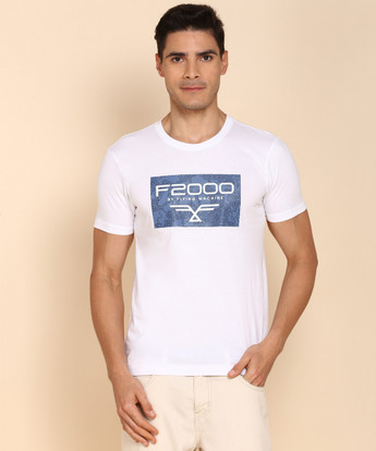 FLYING MACHINE Printed Men Round Neck 