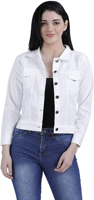 Sleeve Dyed Women Denim Jacket 