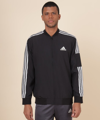 ADIDAS Full Sleeve Striped Men Jacket 