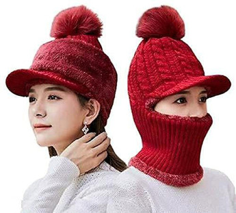 Arihant Traders Solid Woolen Monkey Cap 