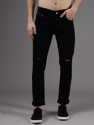 Flying Denim Slim Men Black Jeans - Buy 