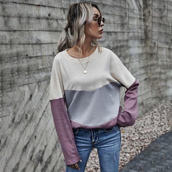 Urbanic Colorblock Round Neck Casual 