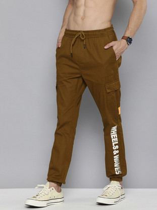 HERE\u0026NOW Regular Fit Men Brown Trousers 