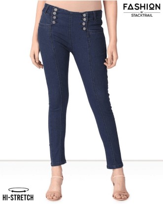 WOMEN FASHION Jeans Jeggings & Skinny & Slim Embroidery October Jeggings & Skinny & Slim discount 67% Black L 