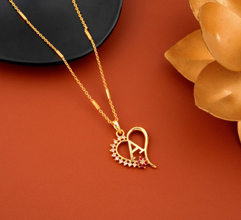 Jewel WORLD A letter locket pendants 
