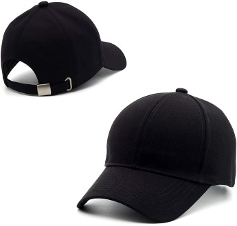 solid black hat