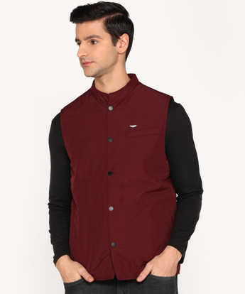 PARK AVENUE Sleeveless Solid Men Jacket 