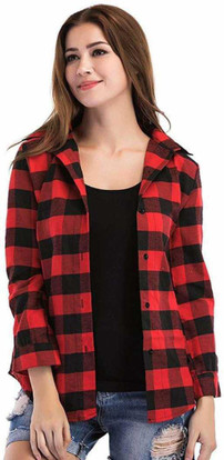 Red and black shirt for girl Clearance