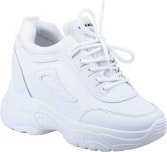 white heel sneakers for women