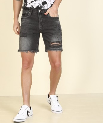 superdry denim shorts mens