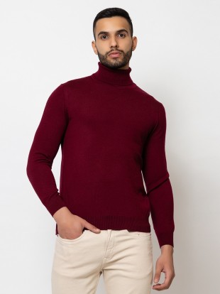 mens mock collar jumper